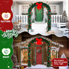 UBesGoo Christmas Arch Christmas Tree Arch Christmas Garland Decoration 8.5Ft w/ Decorative Accessories