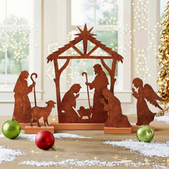  Christmas Tabletop Decorations Indoor 5pcs Nativity Scene Christmas Decor Xmas Decoration