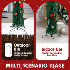 UBesGoo Christmas Arch Christmas Tree Arch Christmas Garland Decoration 8.5Ft w/ Decorative Accessories