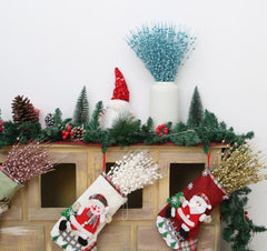 30 Pack Christmas Tree Picks and Sprays, Christmas Tree Filler Decorations, Christmas Glitter Berry Stem Ornaments, Glittery Twigs, Picks, Branches for Christmas Tree, Black