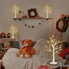 EAMBRITE Lighted Birch Tree with LED Lights Christmas Decorations Indoor