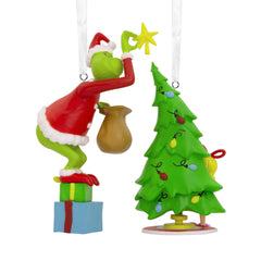  Christmas Ornaments('s Grinch and Cindy-Lou Who), 2 Count