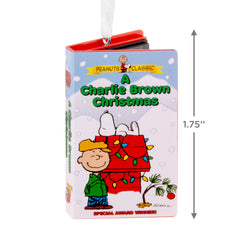  Christmas Ornament (Peanuts a Charlie Brown Christmas Retro Video Cassette Case), 1 Count