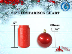 Christmas By Krebs Ornament, Commercial Grade Indoor and Outdoor Shatterproof Plastic, Water Resistant Ball Ornament Decorations (Purple Glitter, 3 1/4 inch (80mm))
