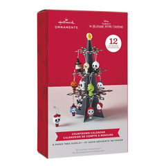  Disney Tim Burton's The Nightmare before Christmas Countdown Calendar Paper Tree Set with 12 Mini Ornaments