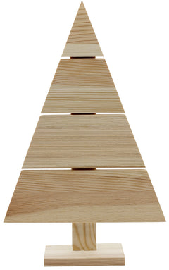 Creative Hobbies Standing Wood Pallet Christmas Tree, 14.5" x 9.5", Rustic Farmhouse Decoration, Craft Project | Pack of 2