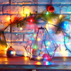 Fairy Lights Plug in, 33Ft 100 LEDs Waterproof Silver Wire Firefly Lights, Adaptor Included, Starry String Lights for Wedding Indoor Outdoor Christmas Patio Garden Decoration, Warm White