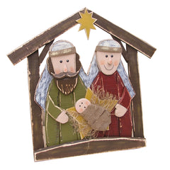 30in Wooden Nativity Christmas Decor Indoor Outdoor Use