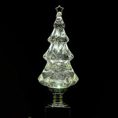 Evergreen Beautiful Christmas LED Liquid Motion Glitter Christmas Tree Table Top Decor - 5 x 5 x 14 Inches Indoor/Outdoor Decoration