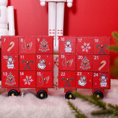Red Train Count Down Christmas Advent Calendar Decoration, 7", by Holiday Time