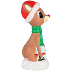 Light-Up Rudolph the Red-Nosed Reindeer Rudolph Blow Mold Lamp Christmas Tabletop Decoration
