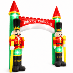 Yexmas 10FT Christmas Inflatable Archway, Blow Up Nutcracker Soldier Arch Decoration with Built-in LED, Xmas Outdoor Decor for Lawn Yard Garden Party Home Indoor Holiday