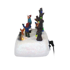 Christmas Village Tabletop Snowball fight Pre-lit Winter Snow Village Perfect addition to your Christmas Indoor Home Decorations Great Centerpiece For Your Collection