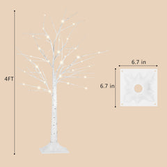 2PCS 4FT LED Birch Tree Fairy Light Indoor Outdoor Christmas Holiday Decoration