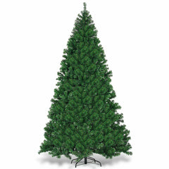  9Ft Pre-Lit PVC Christmas Tree Hinged 700 LED Lights Green