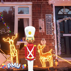 PMU Christmas Light-Up Toy Soldier 31 Inch Christmas Decoration Perfect Décor for Home, Lawn, Yard, Indoor and Outdoor - 31 Inch Toy Soldier (2/pkg)Pkg/1