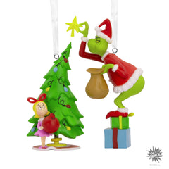  Christmas Ornaments('s Grinch and Cindy-Lou Who), 2 Count