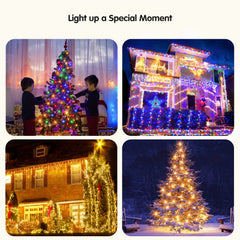  98ft 300 LED Christmas Lights Twinkle Christmas Tree String Lights Indoor Outdoor Decorations, Warm White