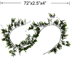 (2 pack) Mainstays 6' Artifical Green Boxwood Decorative Garland, Not in Pot.