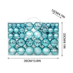 Gallickan 100Pcs Christmas Balls Ornaments Set, Shatterproof Christmas Tree Ball Xmas Decorative Hanging Ball for Holiday Wedding Party Decor, Light Blue