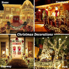 AGCAN 66 Ft 200 LED String Lights, Connectable 8 Modes Warm White Christmas Lights, Fairy Twinkle Light Plug in for Bedroom Classroom Christmas Tree Decor