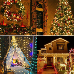 500LED Fairy Lights Plug in, 174ft String Lights Mains Powered, 8 Modes Remote Control Fairy Lights Indoor/Outdoor for Bedroom,Garden,Wedding,Party,Christmas Decorations(Warm White)