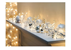 GE 9 ft Glitter Gem Garland Christmas Holiday Decoration Lights with 100 Constant On Clear Bright Indoor Lights
