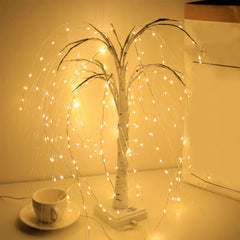 Tuphregyow 20 Inch LED Tree Lights - 60 LEDs - 8 Light Modes - Glowing Christmas Decoration for Indoor and Outdoor - Home Holiday Wedding Party Decoration White