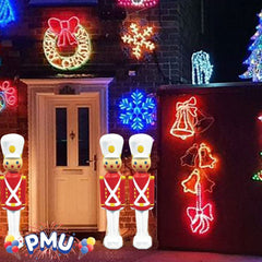 PMU Christmas Light-Up Toy Soldier 31 Inch Christmas Decoration Perfect Décor for Home, Lawn, Yard, Indoor and Outdoor - 31 Inch Toy Soldier (2/pkg)Pkg/1