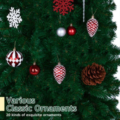 Pre-Lit 7.9ft Christmas Archway with 1,650 Branches, Warm White LED Lights, DIY Ornaments, Flat-Top Green PVC Arch for Indoor/Outdoor Holiday Decorations