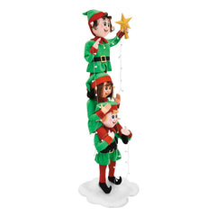 Tekky Toys TT93145 6 Ft. 5 3/4" Light-Up LED Elf Stack with Sound Indoor & Outdoor Christmas Decoration